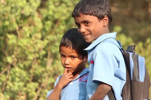 Photo of two children