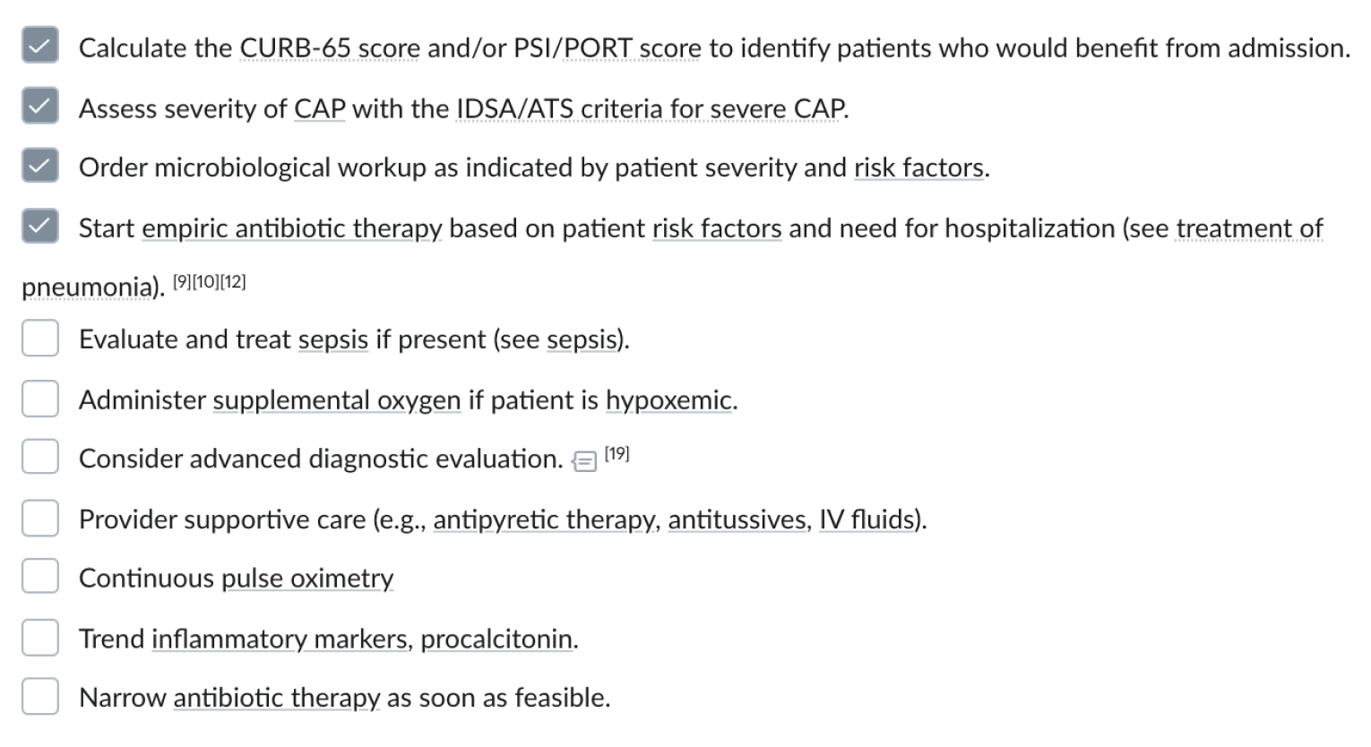 Amboss Platform Checklist window