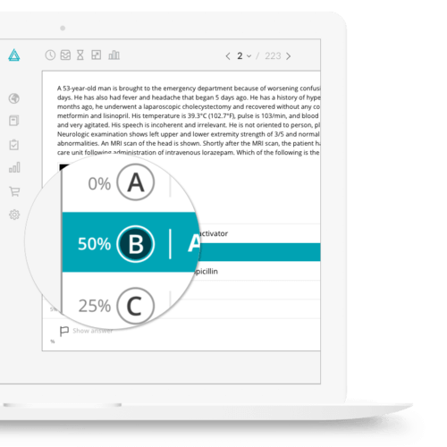 Example of answer's comparison in Qbank 